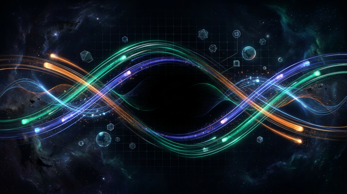 D5&C Fiber-Optic Data Stream and Waveform Banner