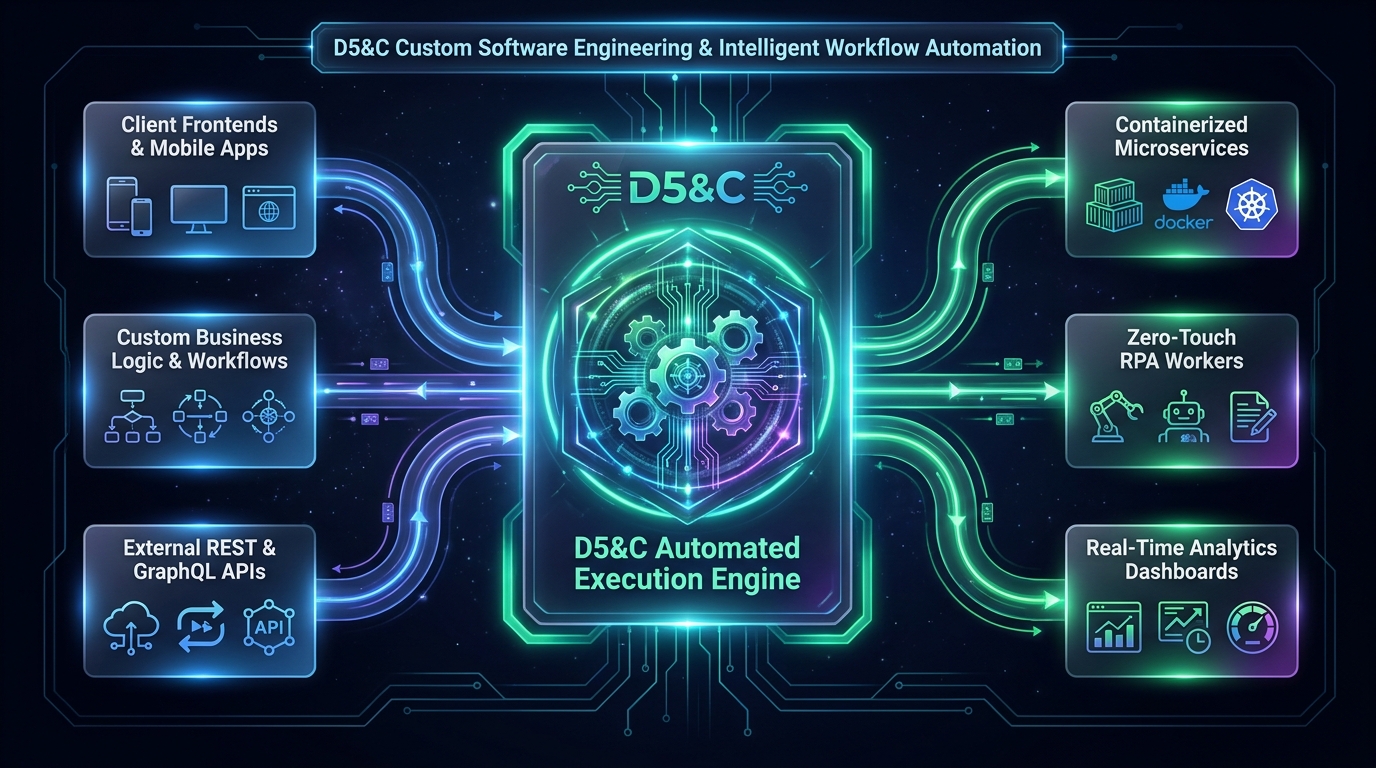 D5&C Custom Software and Intelligent Automation Flowchart
